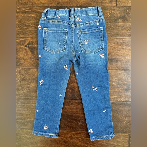 CAT & JACK | Toddler Girl Embroidered Denim Pants - 3T - Picture 3 of 4